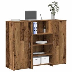 vidaXL Bureau de réception vieux bois 135x50x1035cm bois dingénierie comptoir de réception réception de salon comptoir 3324194