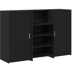 Bureau de réception chêne noir 155x50x103,5cm bois d'ingénierie vidaXL
