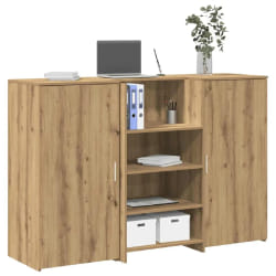 vidaXL Bureau réception chêne artisanal
