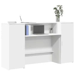 VIDAXL Bureau de réception - Blanc