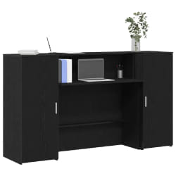 VidaXL Bureau de réception - Chêne noir