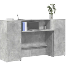 Vidaxl - Bureau de réception gris béton 180x50x103,5cm bois d'ingénierie