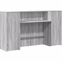 Profitez d'interactions fluides, d'un grand espace de rangement et d'un design polyvalent avec ce bureau de réception doté d' ...