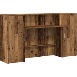vidaXL Bureau de réception vieux bois 180x50x103,5cm bois d'ingénierie