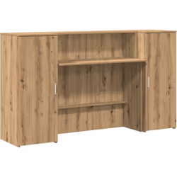 Profitez d'interactions fluides, d'un grand espace de rangement et d'un design polyvalent avec ce bureau de réception doté d' ...