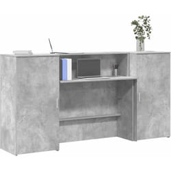 Vidaxl - Bureau de réception gris béton 200x50x103,5cm bois d'ingénierie