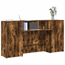 VidaXL Bureau de Réception - Chêne Fumé