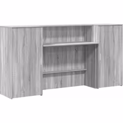 Profitez d'interactions fluides, d'un grand espace de rangement et d'un design polyvalent avec ce bureau de réception doté d' ...