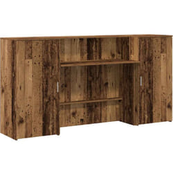 Vidaxl - Bureau de réception vieux bois 200x50x103,5cm bois d'ingénierie