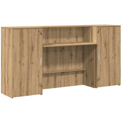 Bureau réception chêne artisanal 200x50x103,5cm bois ingénierie vidaXL