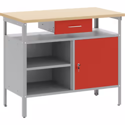 Ce banc de travail te donne plein de place pour tes projets intérieurs comme le bricolage, le travail du bois, ou pour t'orga ...