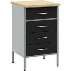 Cabinet de travail Noir 50x55x85 cm Acier Vidaxl