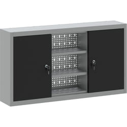 Vidaxl - Armoire à outils murale avec panneau perforé Noir 100x20x55 cm Acier