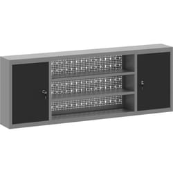 Vidaxl - Armoire à outils murale avec panneau perforé Noir 150x20x55 cm Acier
