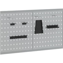Panneaux perforés 2 pcs avec 8 accessoires Gris 50x60 cm Acier Vidaxl