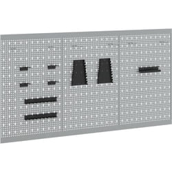 Vidaxl - Tableaux Perforés 3 pcs avec 15 Accessoires Gris 50x80 cm Acier