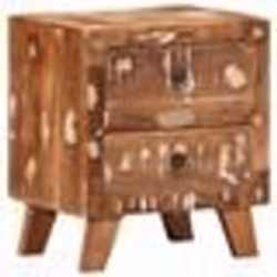vidaXL Table de chevet 40x32x46 cm bois massif de récupération