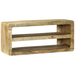 Meuble Tv Marron 80 X 32 X 36 Cm Bois De Manguier Massif Vidaxl