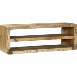 Ce meuble TV est vraiment génial pour n'importe quel salon ou bureau. Stylé et pratique, fait en bois de mangue massif rugueu ...