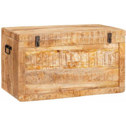 Boîte de Rangement avec stockage Marron bois de manguier massif Vidaxl