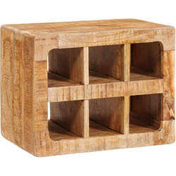 Vidaxl - tagère à vin Marron 44 x 30 x 35 cm bois de manguier massif