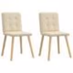vidaXL Chaises à manger lot de 2 crème tissu