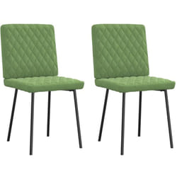 Vidaxl - Chaises à manger lot de 2 Vert clair Velours