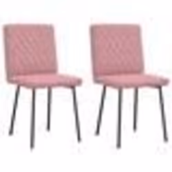 vidaXL Chaises à manger lot de 2 Rose Velours