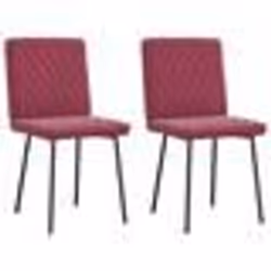 vidaXL Chaises à manger lot de 2 Rouge bordeaux Velours