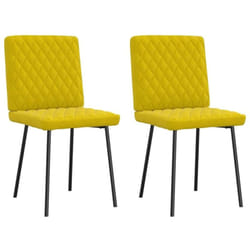 Vidaxl - Chaises à manger lot de 2 Jaune Velours