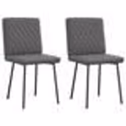 vidaXL Chaises à manger lot de 2 gris similicuir