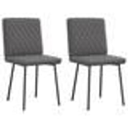 vidaXL Chaises à manger lot de 2 gris similicuir