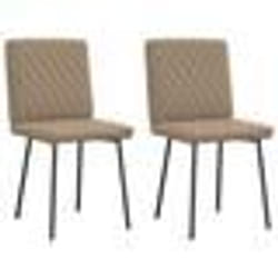 vidaXL Chaises à manger lot de 2 cappuccino similicuir