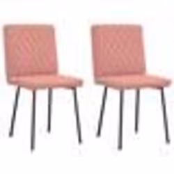 vidaXL Chaises à manger lot de 2 rose similicuir