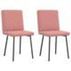 vidaXL Chaises à manger lot de 2 rose similicuir