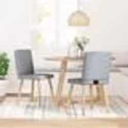vidaXL Chaises à manger lot de 2 gris clair tissu