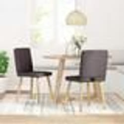 vidaXL Chaises à manger lot de 2 marron foncé tissu
