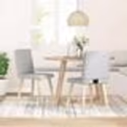 vidaXL Chaises à manger lot de 2 gris nuage tissu