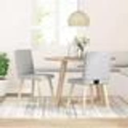 vidaXL Chaises à manger lot de 2 gris nuage tissu