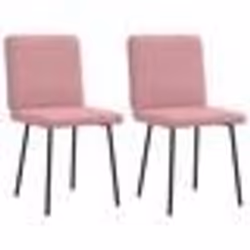 vidaXL Chaises à manger lot de 2 Rose Velours