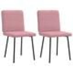 vidaXL Chaises à manger lot de 2 Rose Velours