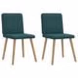 vidaXL Chaises à manger lot de 2 vert foncé tissu