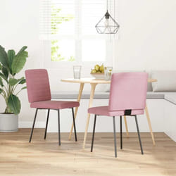 Vidaxl - Chaises à manger lot de 2 Rose Velours