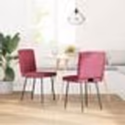 vidaXL Chaises à manger lot de 2 Rouge bordeaux Velours