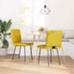 vidaXL Chaises à manger lot de 2 Jaune Velours