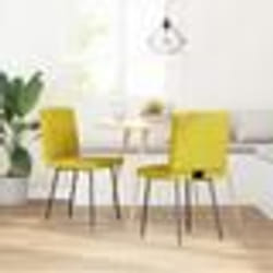vidaXL Chaises à manger lot de 2 Jaune Velours