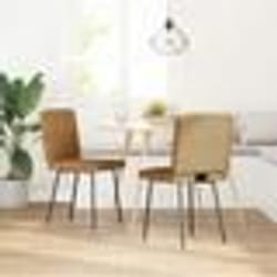 vidaXL Chaises à manger lot de 2 Marron Velours