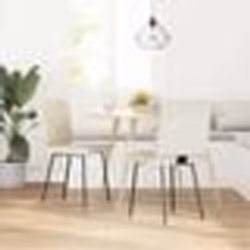 vidaXL Chaises à manger lot de 2 Crème Velours