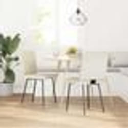 vidaXL Chaises à manger lot de 2 Crème Velours