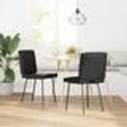 vidaXL Chaises à manger lot de 2 noir similicuir